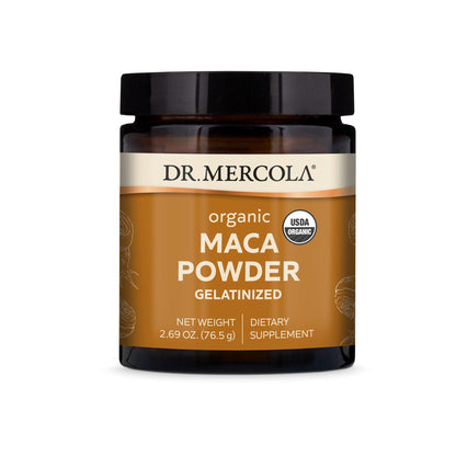 Dr. Mercola Organic Maca Powder Gelatinized – 2.69 oz (45 Servings), USDA Organic