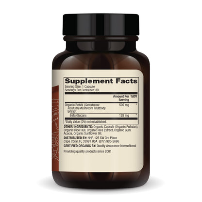 Dr. Mercola Organic Reishi Mushroom Extract – Immune Support, USDA Organic, Non-GMO, 30 Servings