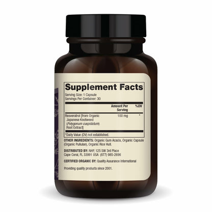 Dr. Mercola Organic Resveratrol 100 mg – Trans-Resveratrol 99.9% from Japanese Knotweed | 30 Capsules