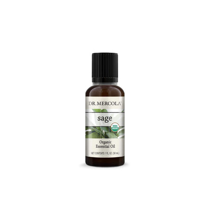 Dr. Mercola Organic Sage Essential Oil (1 oz) — USDA Organic, Non-GMO
