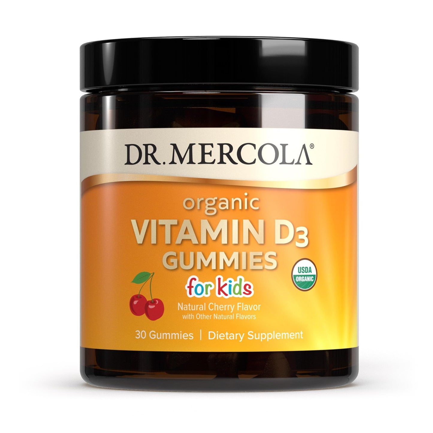Dr. Mercola Organic Vitamin D3 Gummies for Kids – 1,000 IU, 30 Servings | USDA Organic