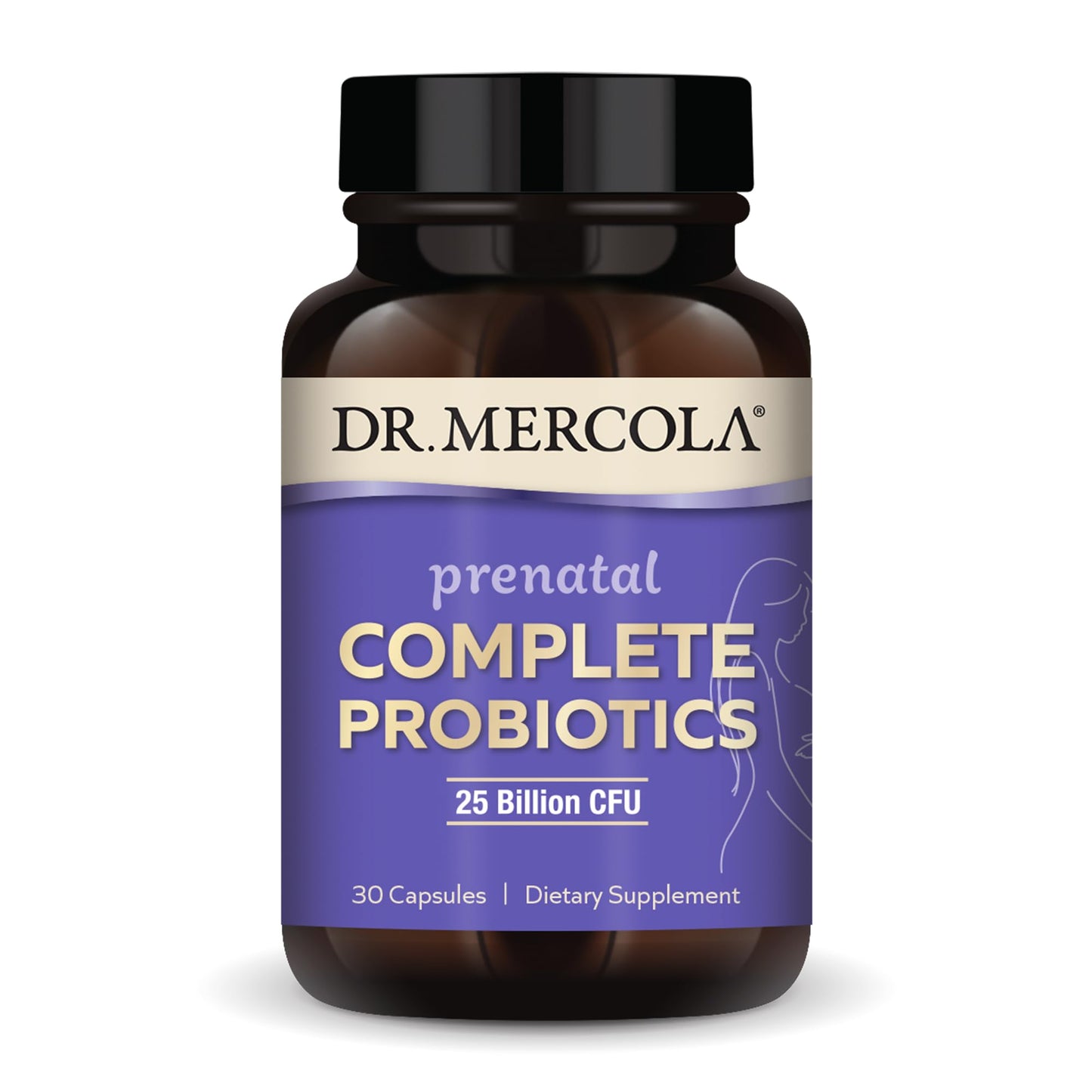 Dr. Mercola Prenatal Complete Probiotics, 25B CFU, 30 Capsules | Supports Digestive and Immune System | Non-GMO
