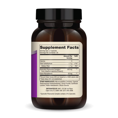 Dr. Mercola Quercetin & Pterostilbene Advanced - Immune & Respiratory Support, 60 Capsules