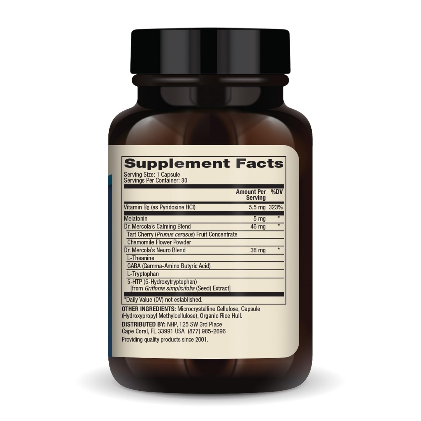 Dr. Mercola Sleep Support with Melatonin 5 mg – 30 Servings (Non-GMO)