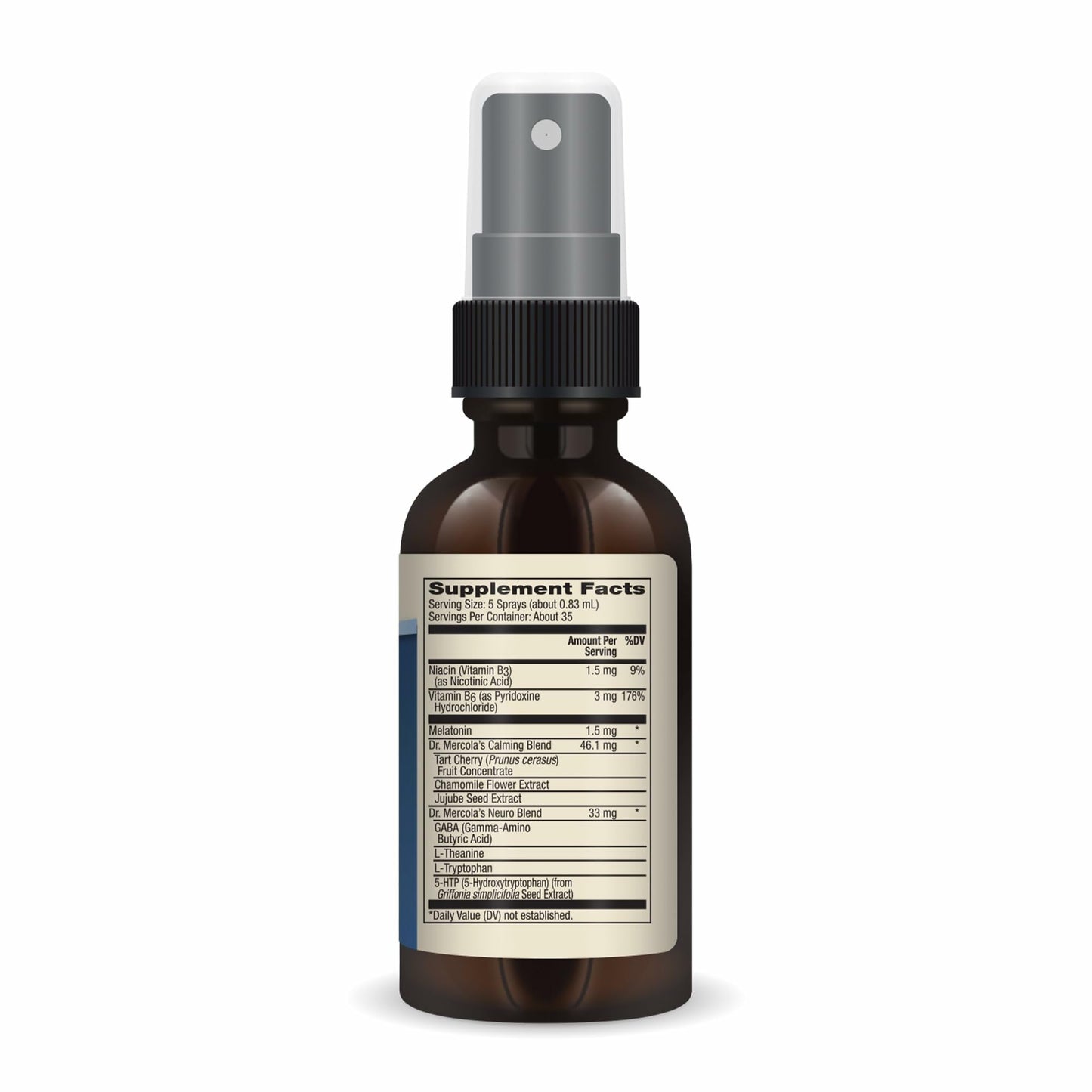 Dr. Mercola Sleep Support with Melatonin Spray – Restful Sleep, Non-GMO, Gluten & Soy Free