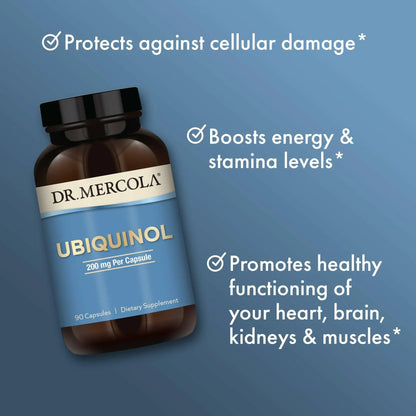Dr. Mercola Ubiquinol – 90 Servings (90 Capsules), 200 mg per Capsule, Non-GMO Dietary Supplement BritishVita | Premium UK Vitamins & Wellness Supplements