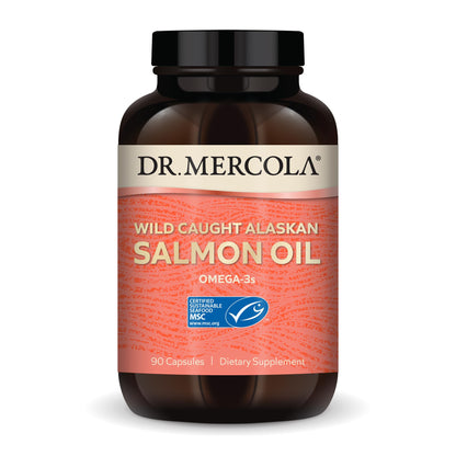 Dr. Mercola Wild Alaskan Salmon Oil – 30 Servings, 90 Capsules, Omega-3s, MSC Certified
