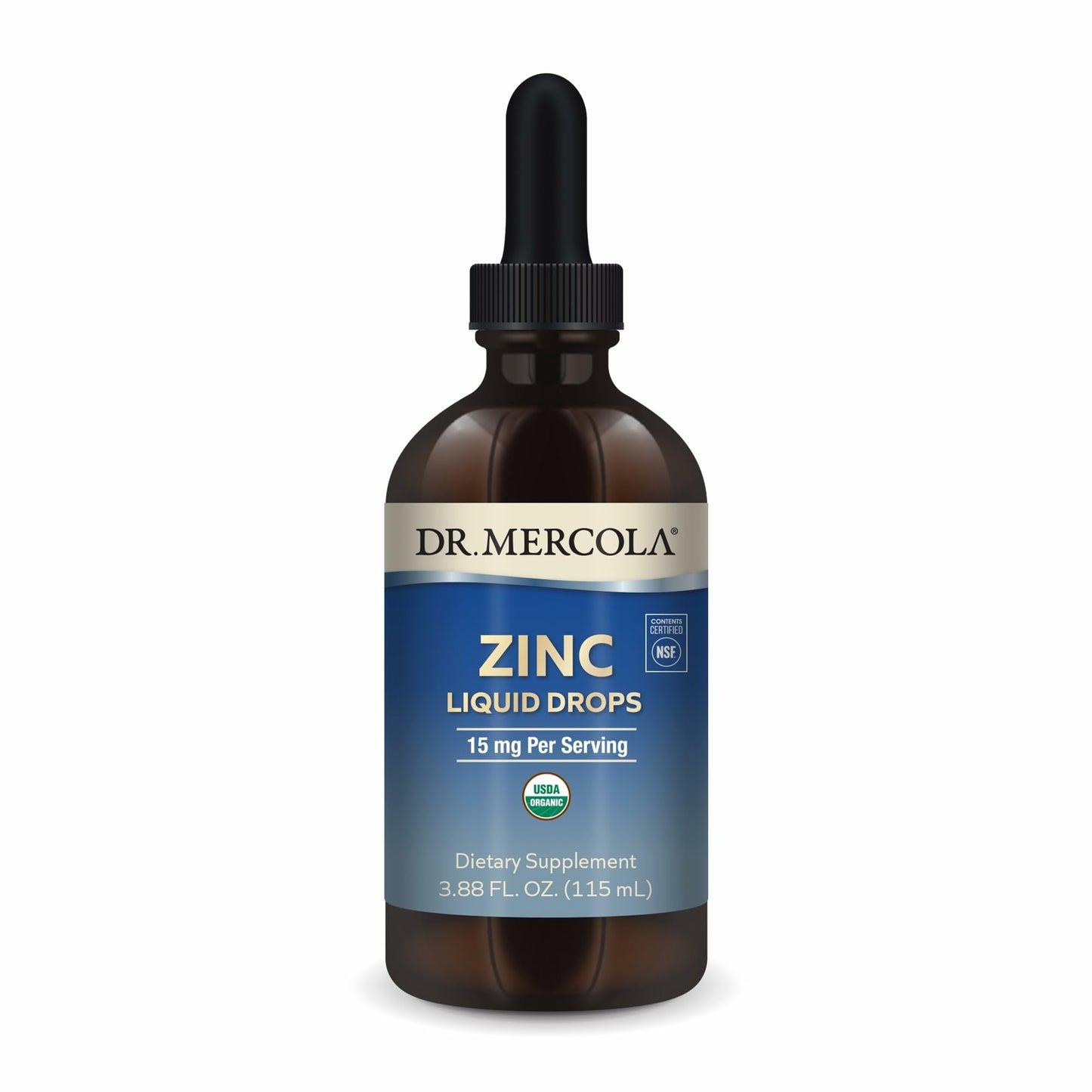 Dr. Mercola Zinc Drops – 15 mg Organic Zinc, Immune Support | USDA Organic