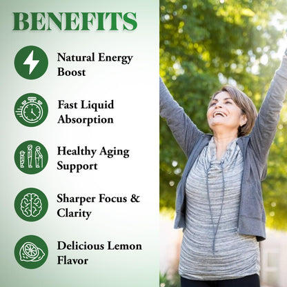 Dr. Miraculous NAD+ 1850mg Liquid Drops – Organic Nicotinamide Riboside, Lemon Flavor