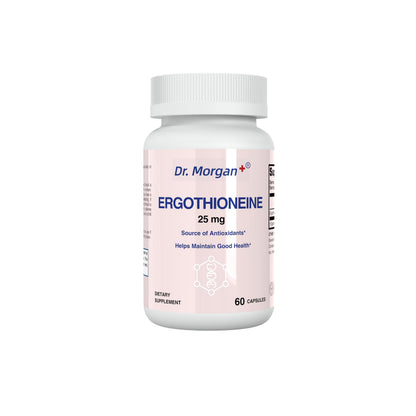 Dr. Morgan Ergothioneine Supplement – 99% Pure Antioxidant Support, Mitochondrial & Cellular Health, 60 Capsules, Made in Canada
