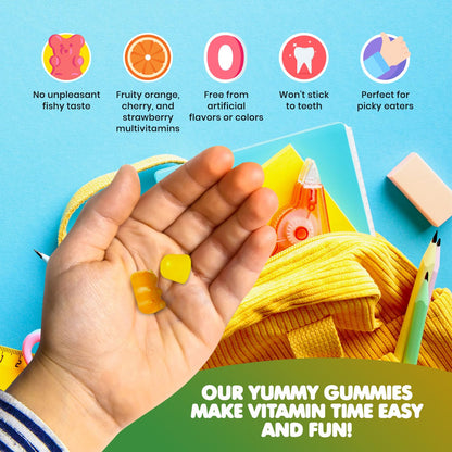DR. MORITZ Omega-3 Gummies & Kids Multivitamins Bundle – Vegan DHA, Non-GMO