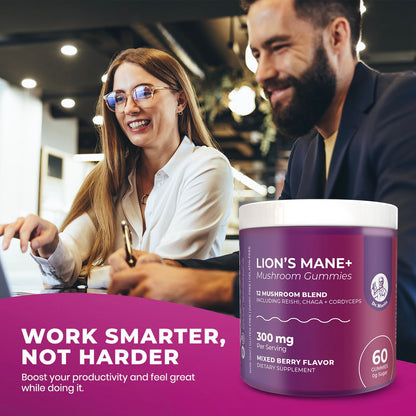 DR. MORITZ Lions Mane Gummies – 60 Count, 12-in-1 Brain & Immune Support