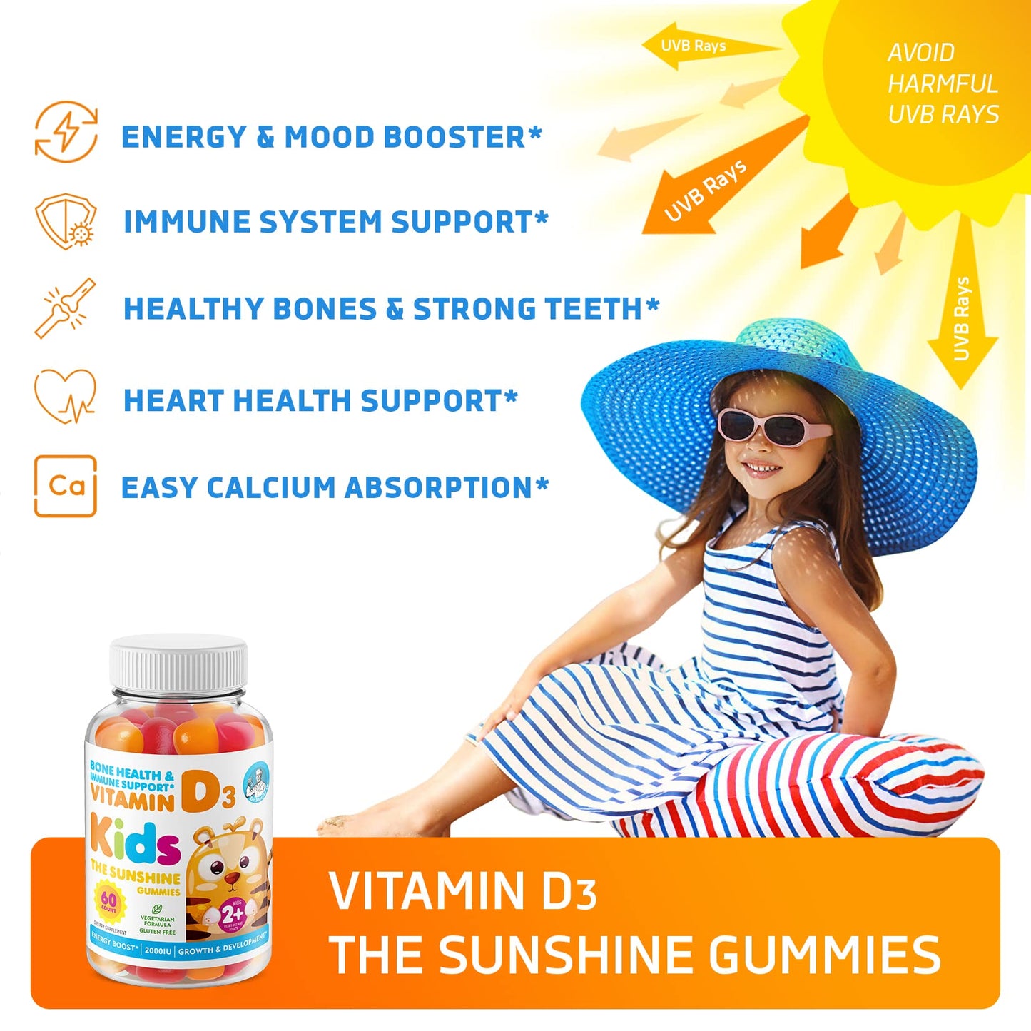 DR. MORITZ Vitamin D Gummies 2000 IU – 2-Pack (120 Count) – Vegetarian & Gelatin-Free