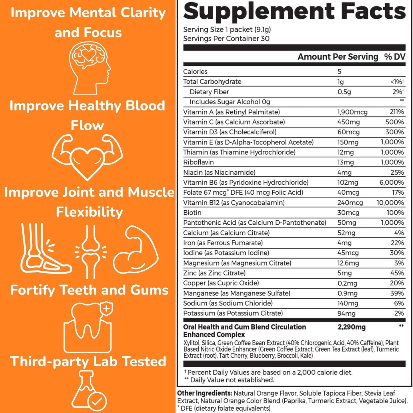Dr. Nick's Multivitamin Powder – 32 Vitamins, Sugar Free, Non-GMO, Vegan | 30 Pack