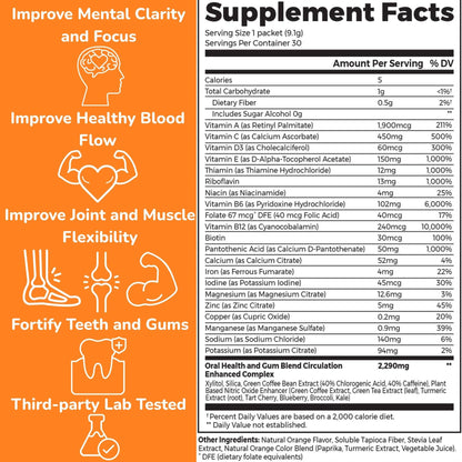 Dr. Nick's Multivitamin Powder – 32 Vitamins, Sugar Free, Non-GMO, Vegan | 30 Pack