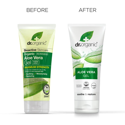 Dr Organic Aloe Vera Gel 200ml - Pure Aloe Vera Skin Care