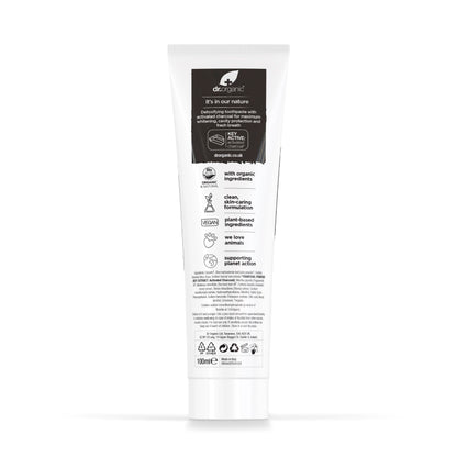 Dr Organic Extra Whitening Charcoal Toothpaste 100ml | Teeth Whitening