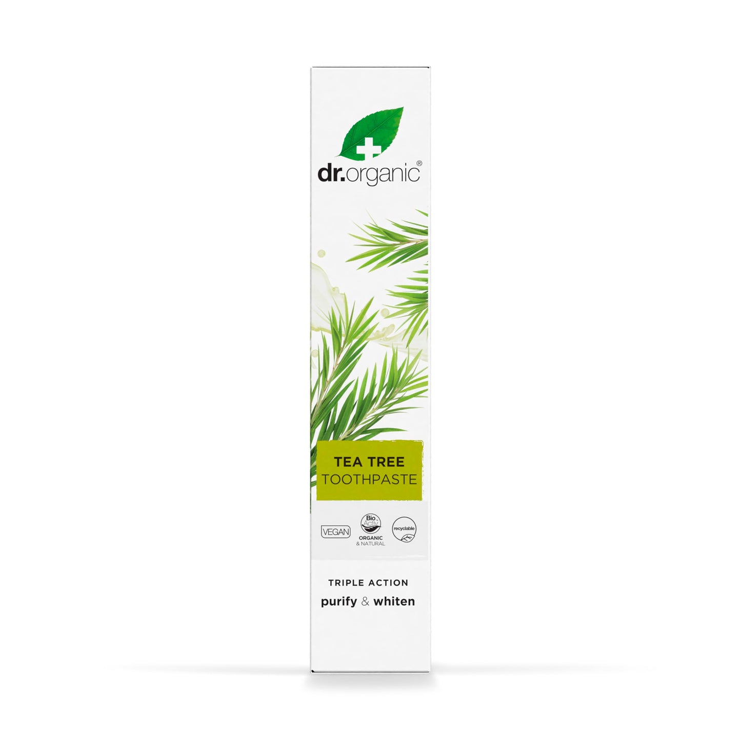 Dr.organic Tea Tree Toothpaste 100ml | Fresh Breath, Anti-Caries & Whitening