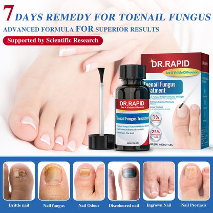 DR.RAPID Toenail Fungus Treatment Extra Strength - Fast-Acting Nail Repair with Tea Tree Oil