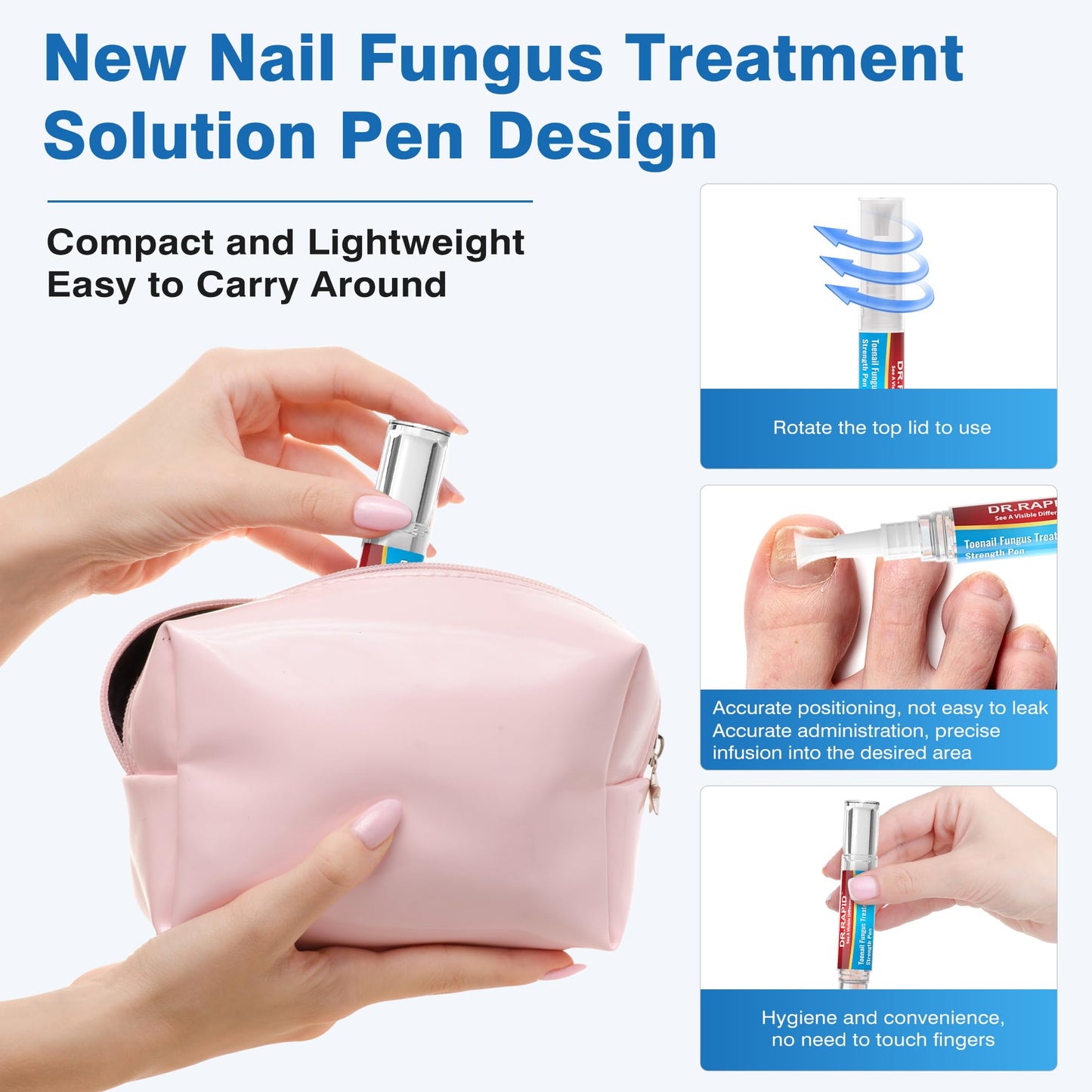 DR.RAPID Toenail Fungi Treatment Extra Strength Nail Pen – 3x 5ml