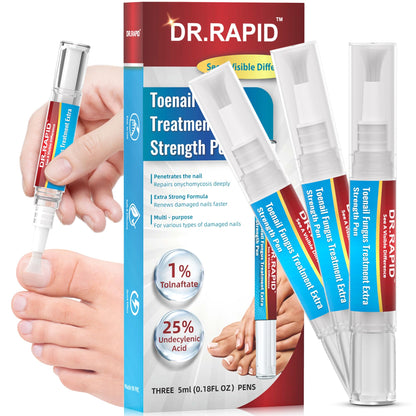 DR.RAPID Toenail Fungi Treatment Extra Strength Nail Pen – 3x 5ml