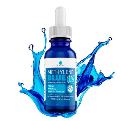 Dr. Robaina Methylene Blue 1% USP Grade – Focus & Mental Clarity Drops (2 oz, USA)