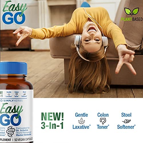 Dr. Schulze's Simply Herbs Easy Go Bowel Mover – 2 Pack Plant-Based Gentle Laxative