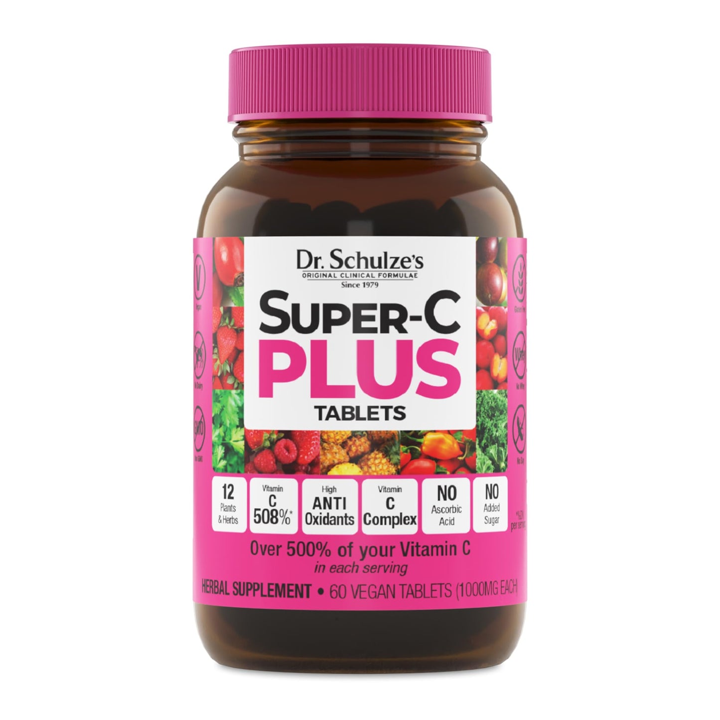 Dr. Schulze's Super-C Plus – Vitamin C for Immune Support, Skin Health & Antioxidant Power