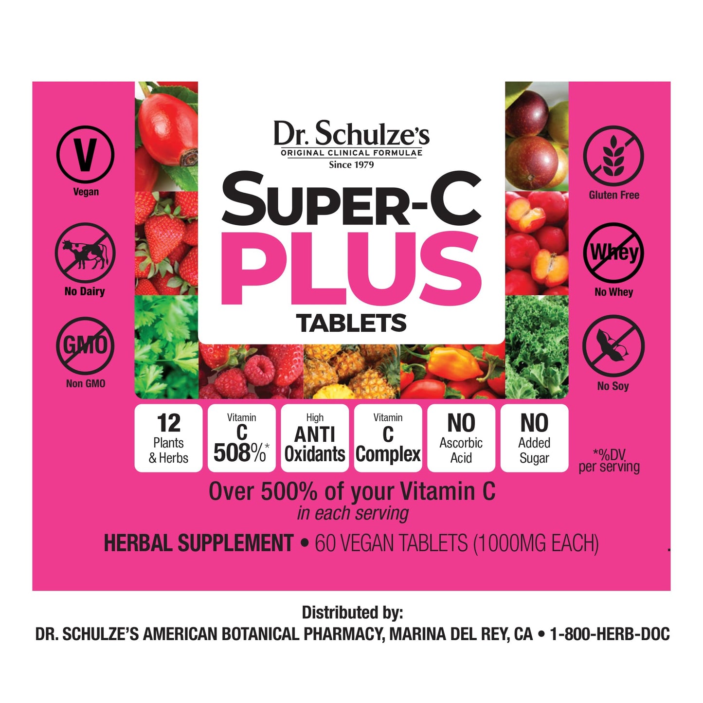 Dr. Schulze's Super-C Plus – Vitamin C for Immune Support, Skin Health & Antioxidant Power
