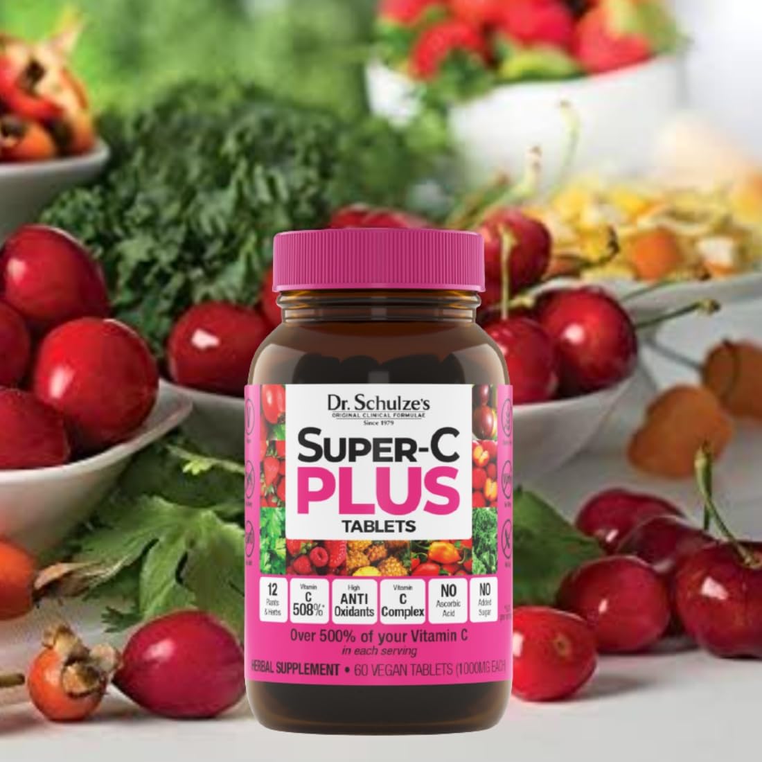 Dr. Schulze's Super-C Plus – Vitamin C for Immune Support, Skin Health & Antioxidant Power