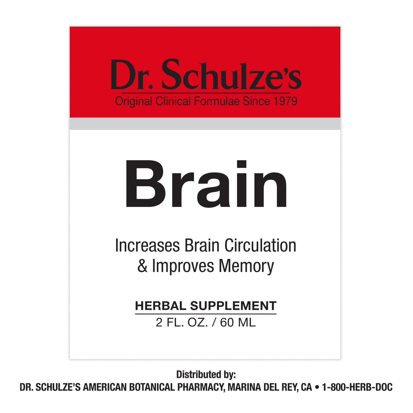 Dr. Schulze's Brain Formula 2 oz - Vegan & Wild-Harvested | Mental Focus