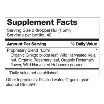 Dr. Schulze's Brain Formula 2 oz - Vegan & Wild-Harvested | Mental Focus