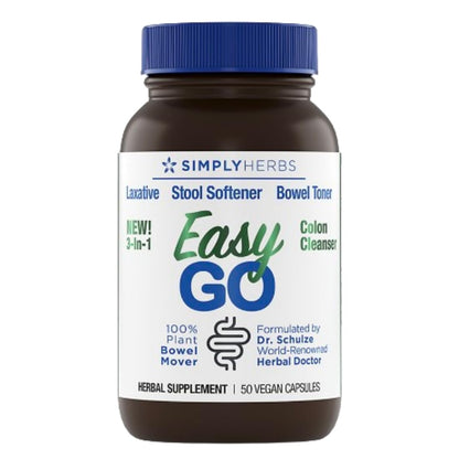Dr. Schulze's Simply Herbs Easy Go Bowel Mover — Plant-Based Stool Softener & Gentle Laxative