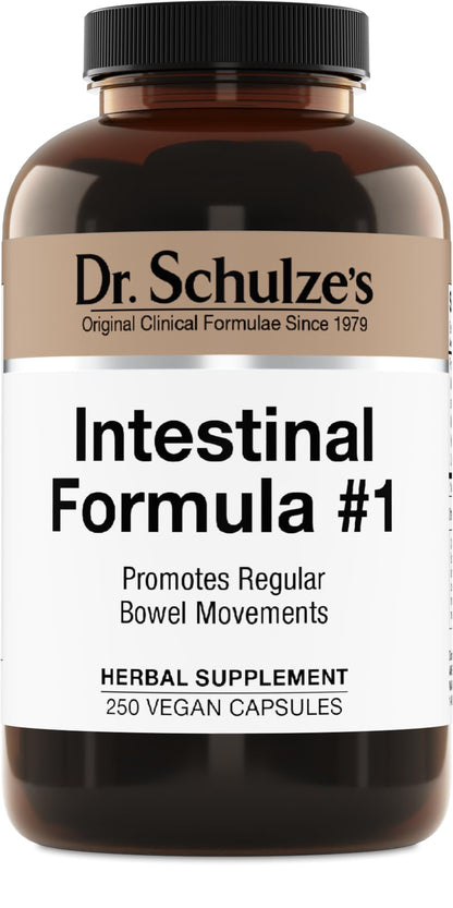 Dr. Schulze's Intestinal Formula #1 — Plant-Based Bowel Movement Support (250 Count)