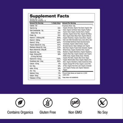 Dr. Schulze's SuperFood Ultra – Organic Super Food Powder with Vitamin B Complex & 520% Vitamin C | 17.4 oz