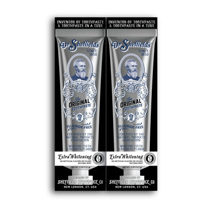Dr. Sheffield’s Certified Natural Toothpaste – Extra-Whitening (2-Pack) – Fluoride Free