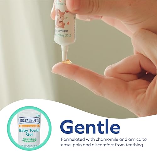 Dr. Talbot's Baby Tooth Gel for Sore Gums – 0.53 oz – Benzocaine Free, Belladonna Free