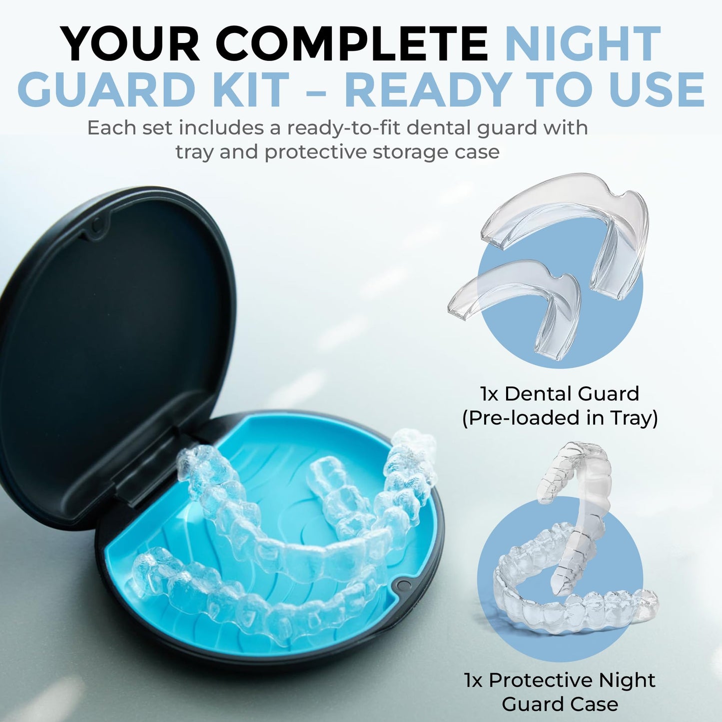 Dr. Taylor's Dental Night Guard for Teeth Grinding - TMJ Relief, Thinnest Option, Custom Fit, BPA-Free