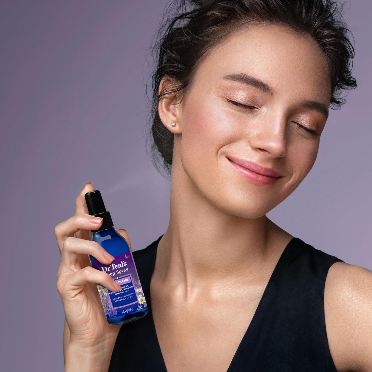 Dr Teal's Calm Blend Sleep Spray with Melatonin, Lavender & Chamomile Essential Oils – 6 fl oz (Pack of 3)