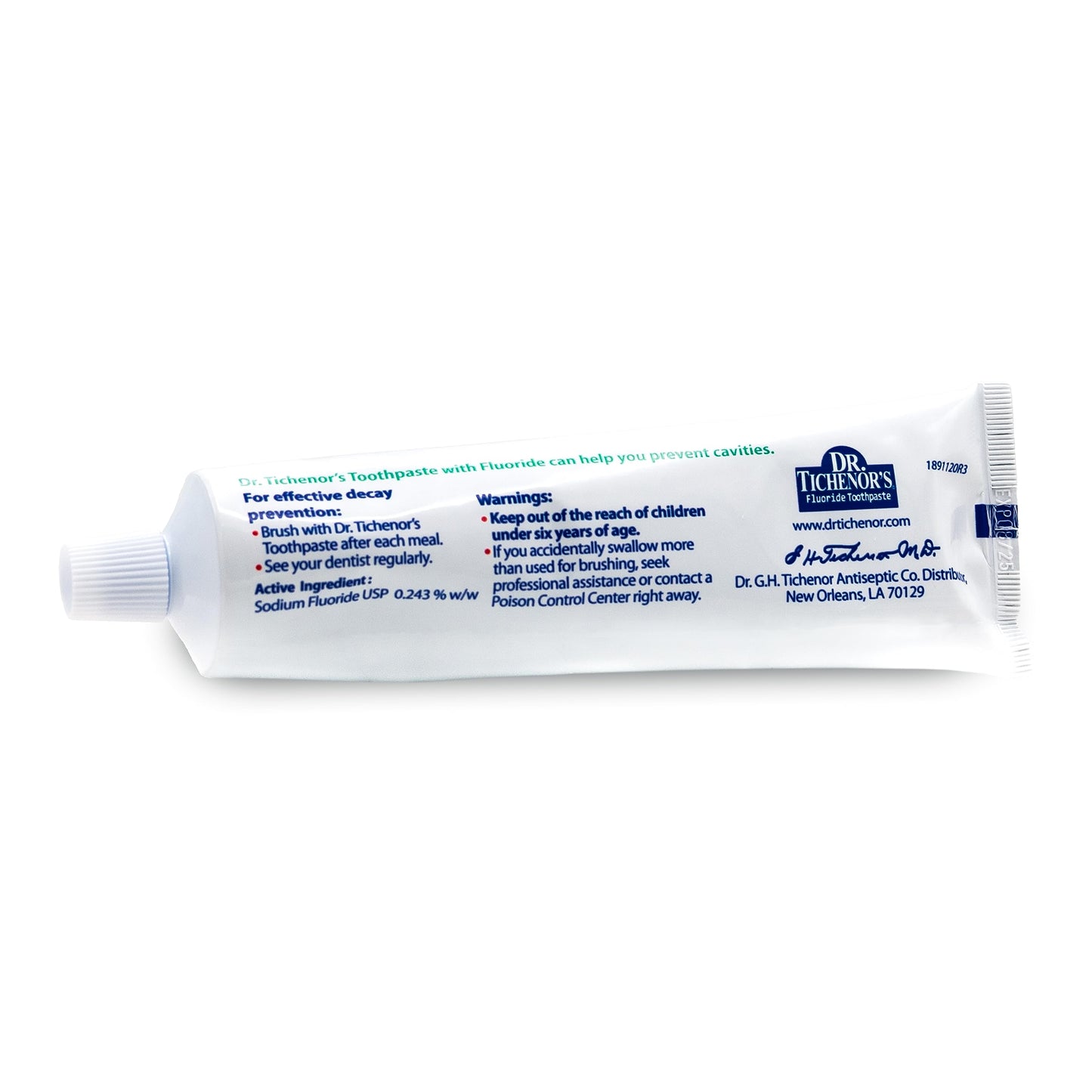 Dr. Tichenor's Extra Whitening Toothpaste – Fluoride, Whitening & Plaque Removal | 6.4 oz Pack of 2
