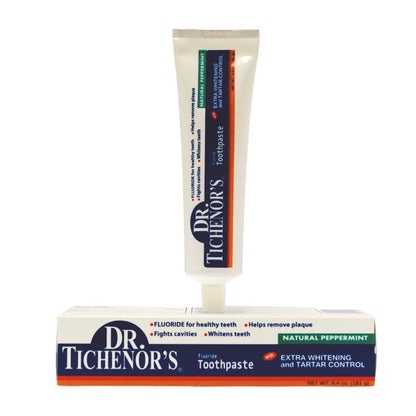 Dr. Tichenor's Extra Whitening Toothpaste – Fluoride, Whitening & Plaque Removal | 6.4 oz Pack of 2