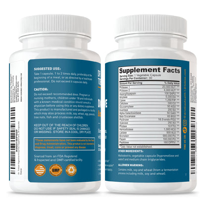 Dr. Tobias Digestive Enzymes – 18 Enzymes for Digestion, 30 Capsules