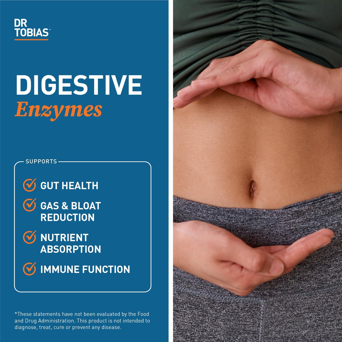 Dr. Tobias Digestive Enzymes – 18 Enzymes for Digestion, 30 Capsules