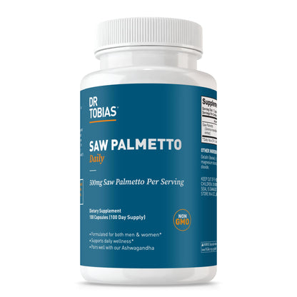 Dr. Tobias Saw Palmetto 500mg – Prostate, Hair & Urinary Health