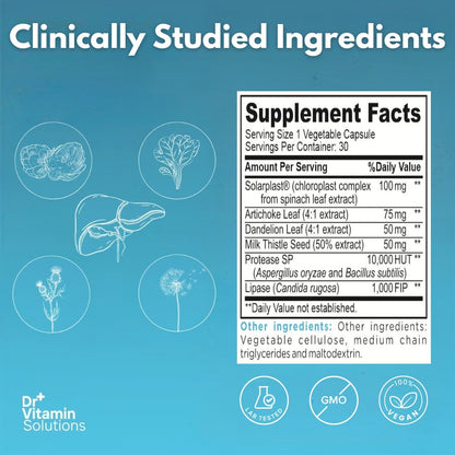 DR Vitamin Solutions Liver Cleanse Detox — Milk Thistle & Enzymes