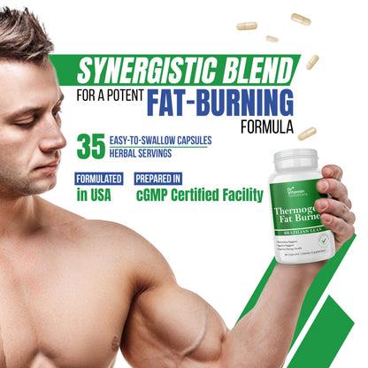 DR VITAMIN SOLUTIONS Thermogenic Fat Burner – Natural Appetite Control & Metabolic Booster (35 Capsules)