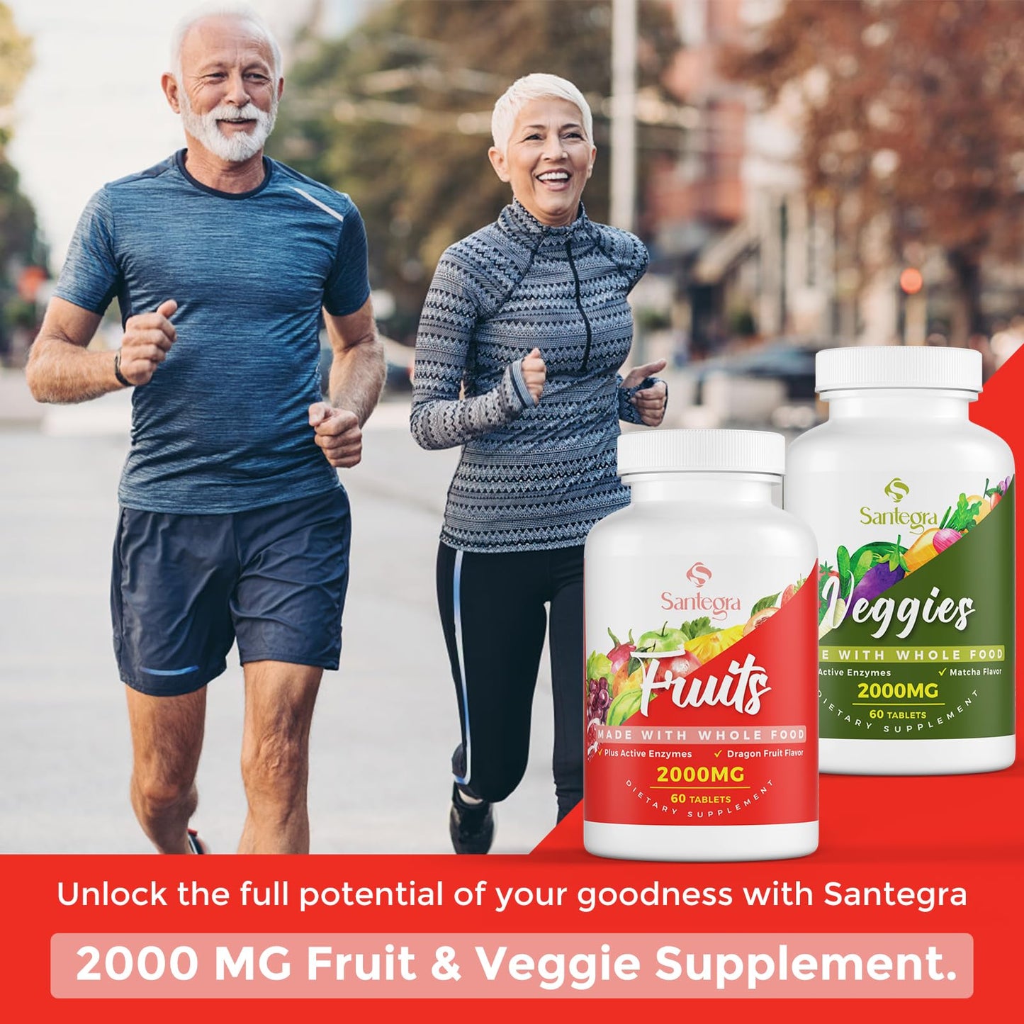 2000 MG Fruit & Veggies Supplement – 35+ Fruits & Vegetables, 120 Tablets