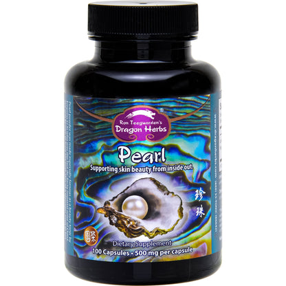 Dragon Herbs Pearl Powder Capsules - Pure Pearl Powder Supplement to Support Skin, Eyes, Nails, Beauty | All Natural Ingredients, Non-GMO (100 Capsules, 500 mg Per Capsule)