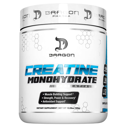 DRAGON PHARMA Creatine Monohydrate – 60 Servings, Unflavored | Muscle Recovery