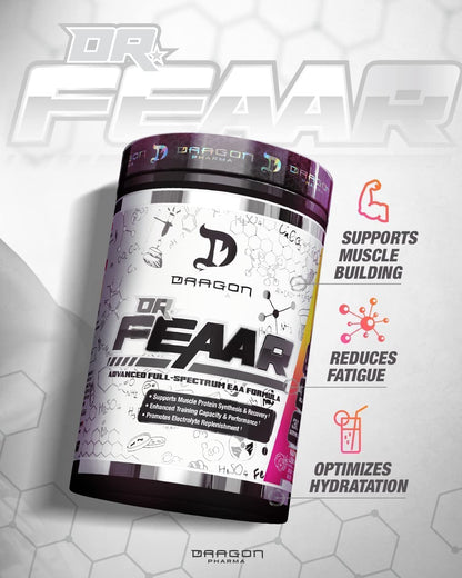 DRAGON PHARMA Dr. FEAAR Advanced Full-Spectrum EAA Matrix – 30 Servings (Grape Juice)